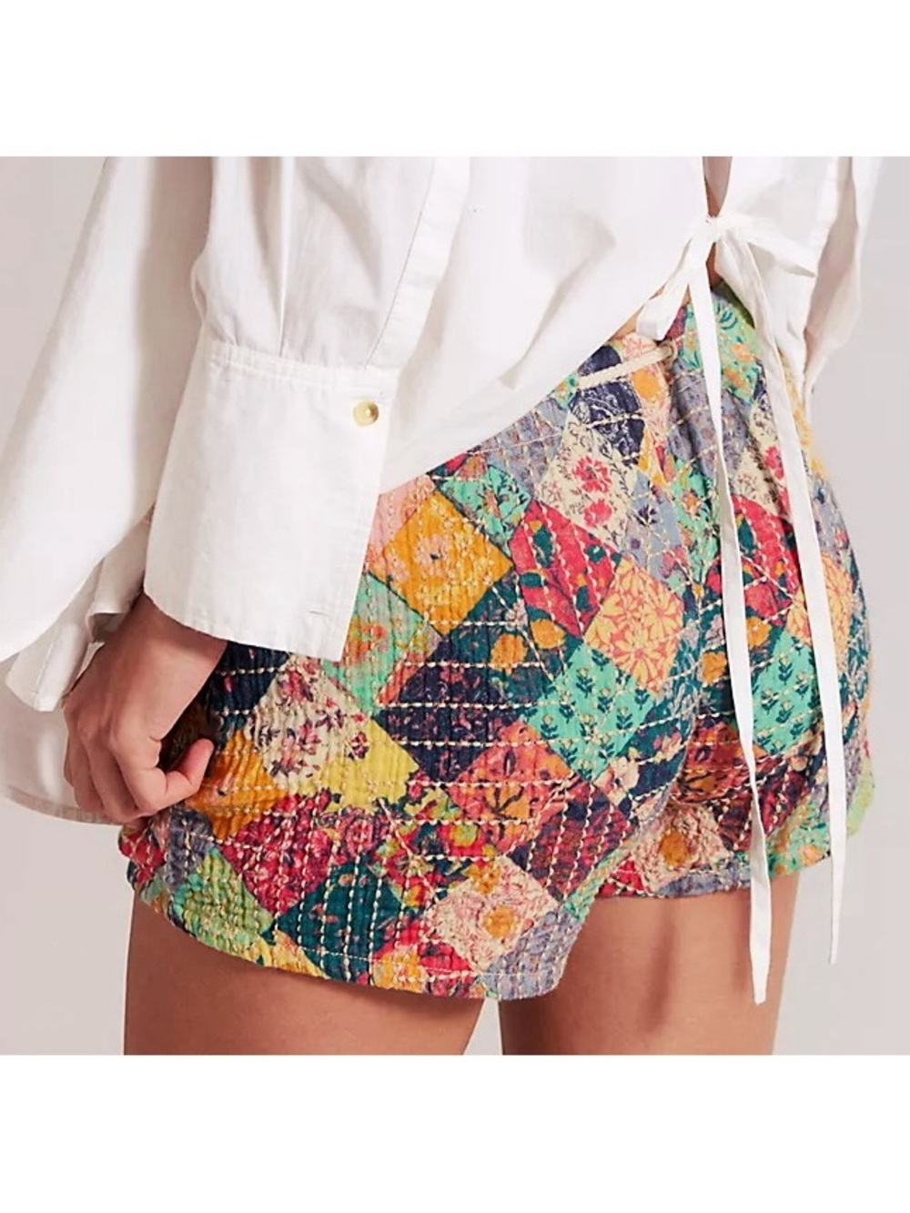 Free People - Santorini Patchwork Shorts - Picture 2 of 5